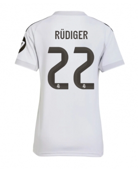 Real Madrid Antonio Rudiger #22 Maglia Gara Casa Repliche 2025-26 Donna Maniche Corte